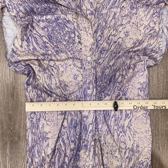 Remain Birger Christensen Purple Abstract Shirt Dress Womens 4 Organic Cotton - Picture 6 of 10